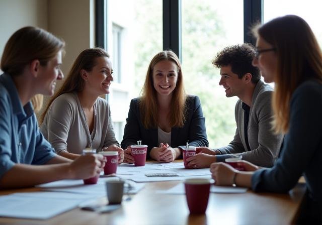 Group of professionals engaged in a deep discussion