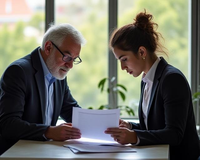 Consultant and client in deep discussion in Delhi office