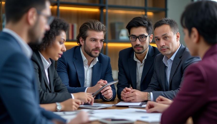 Leaders collaborating in a modern Delhi office